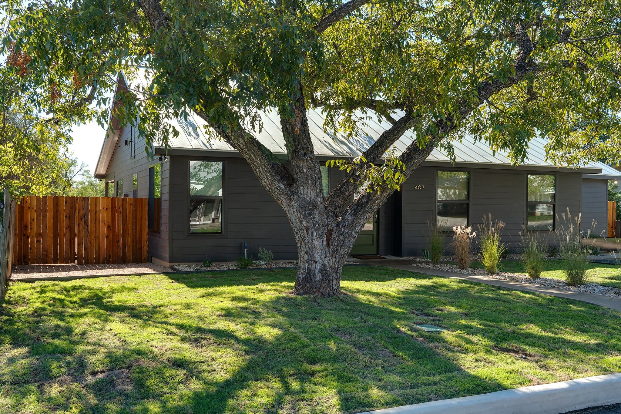Front exterior of Casa Alegre vacation rental Fredericksburg Texas